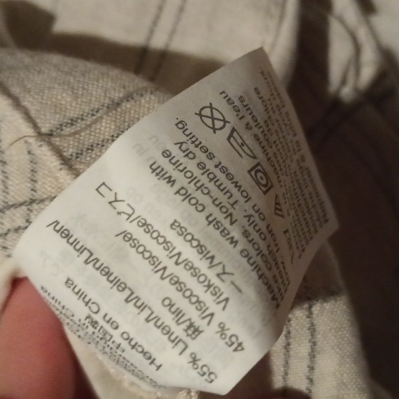 Madewell Oat Blue Plaid High Waisted Cropped Trouser A37 - Picture 5 of 6